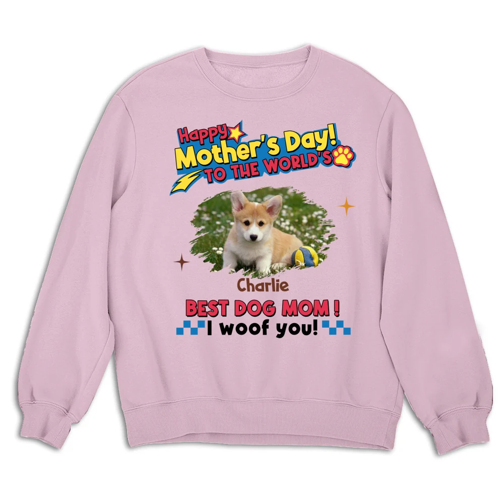 Dog Mom Forever Photo - Personalized Custom Sweatshirt - Image 6