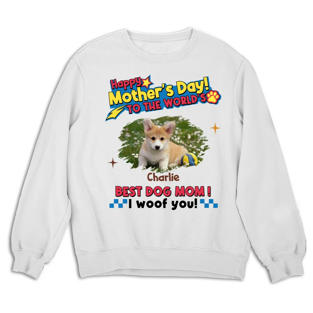 Dog Mom Forever Photo - Personalized Custom Sweatshirt - Image 7