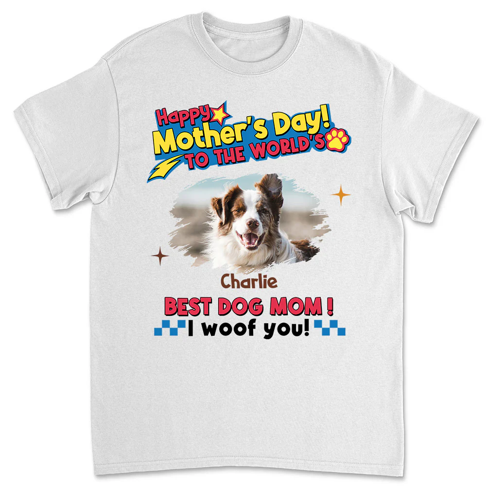 Dog Mom Forever Photo - Personalized Custom Unisex T-shirt