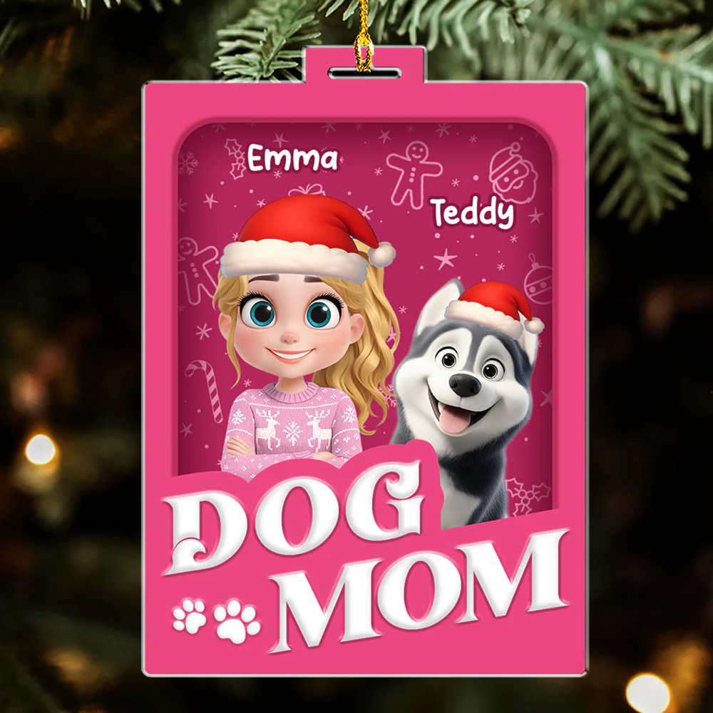 Dog Mom Mum Box - Personalized Custom Acrylic Ornament
