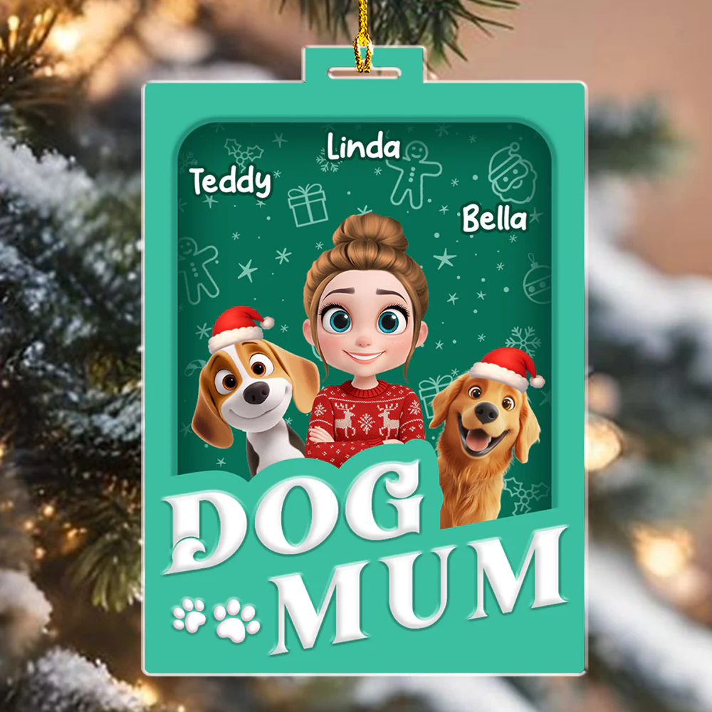 Dog Mom Mum Box - Personalized Custom Acrylic Ornament - Image 3