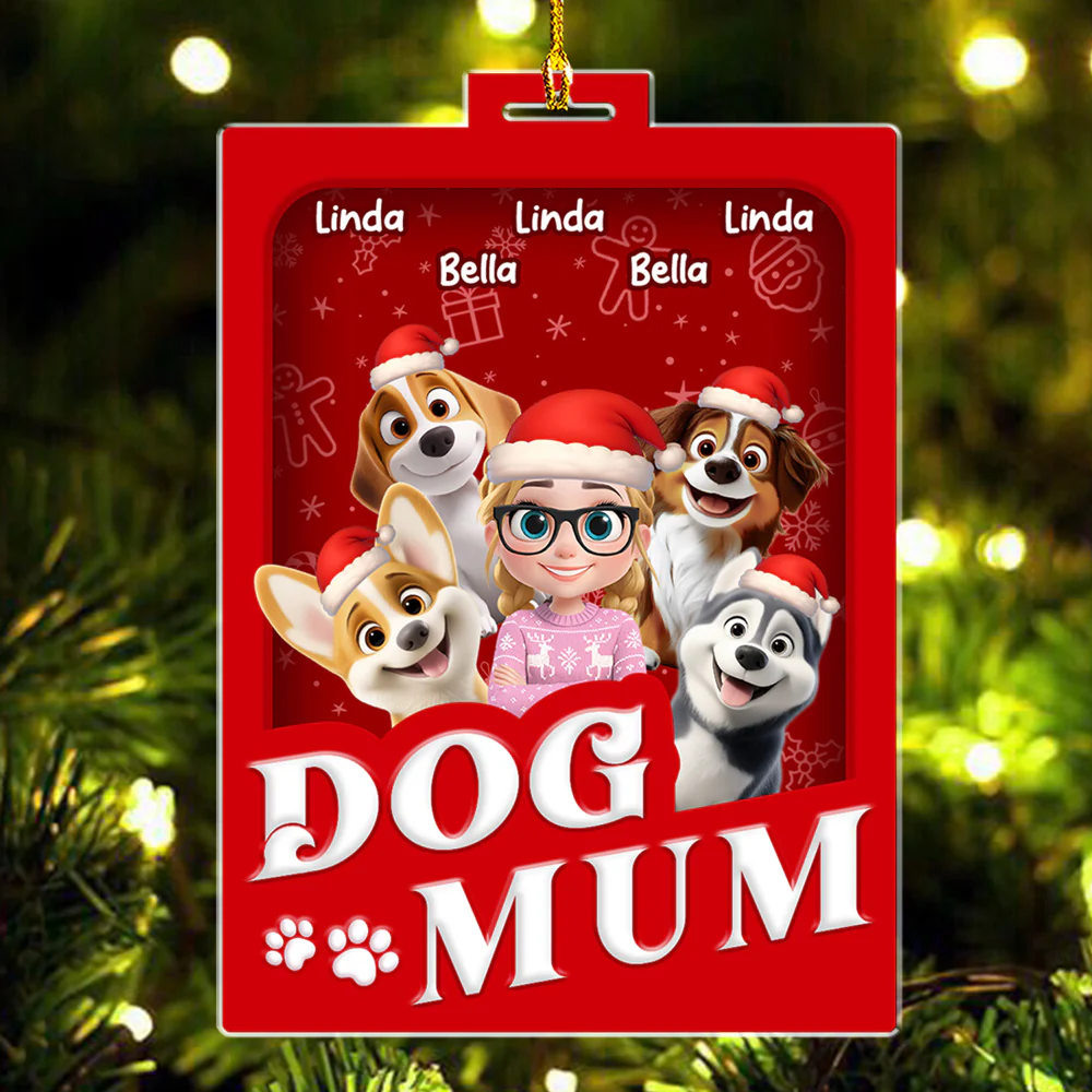 Dog Mom Mum Box - Personalized Custom Acrylic Ornament - Image 4