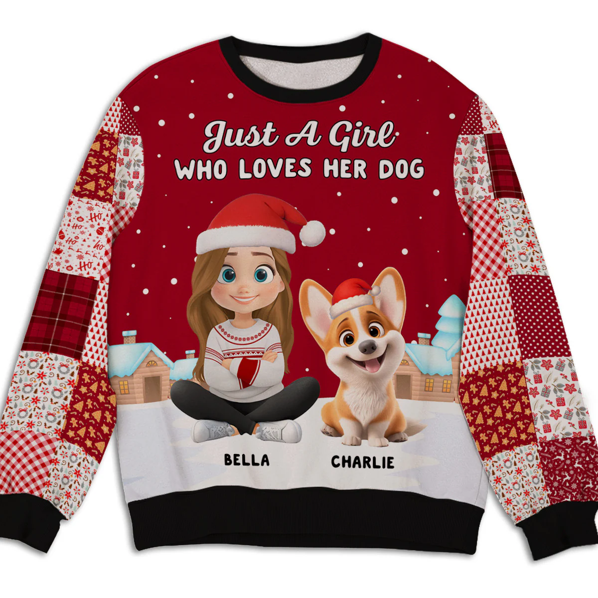 Dog Mom Mum Colorful Square - Personalized Custom All-Over-Print Sweatshirt