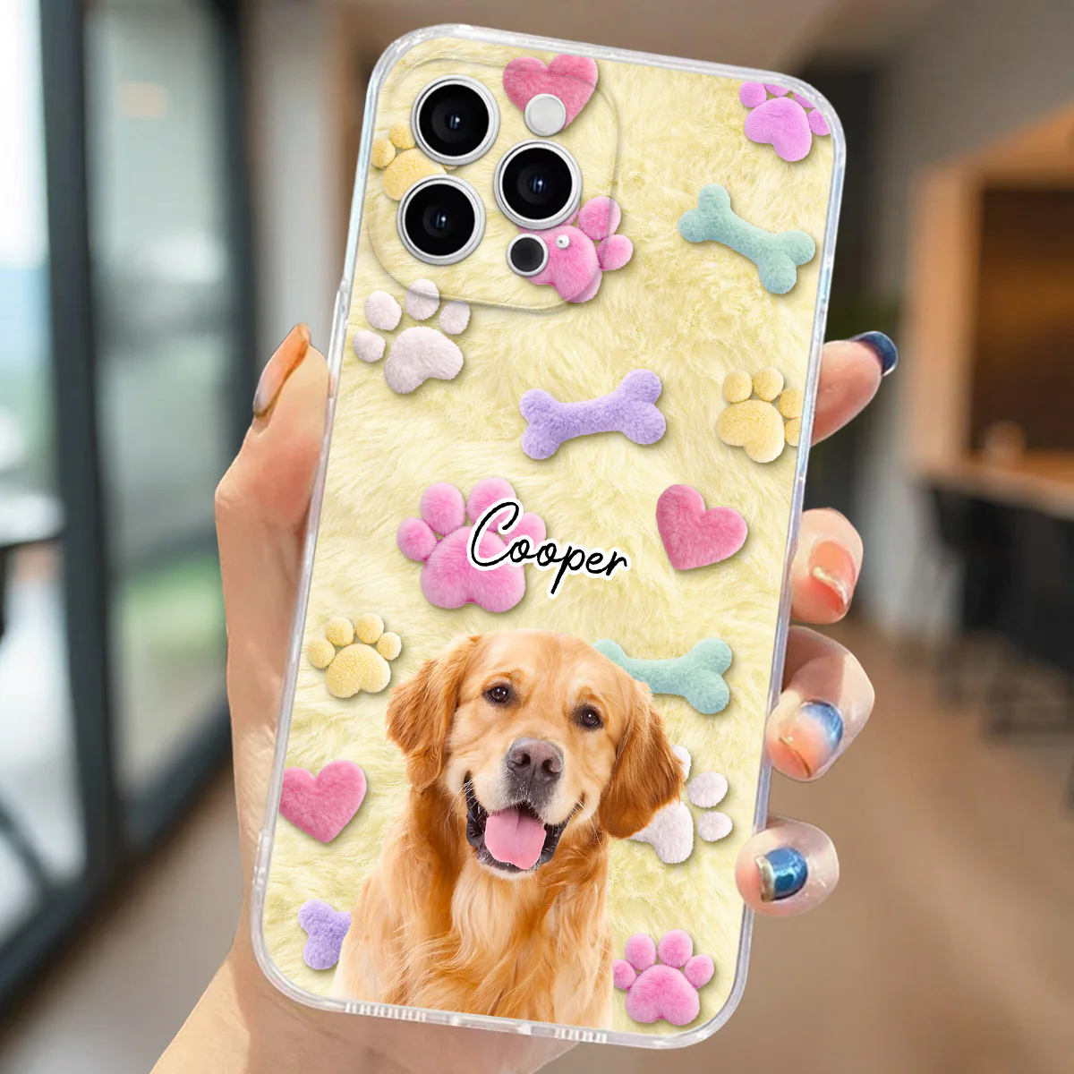 Dog Mom Mum With Fur Baby Photo - Personalized Custom 3D Effect Phone Case - Image 2