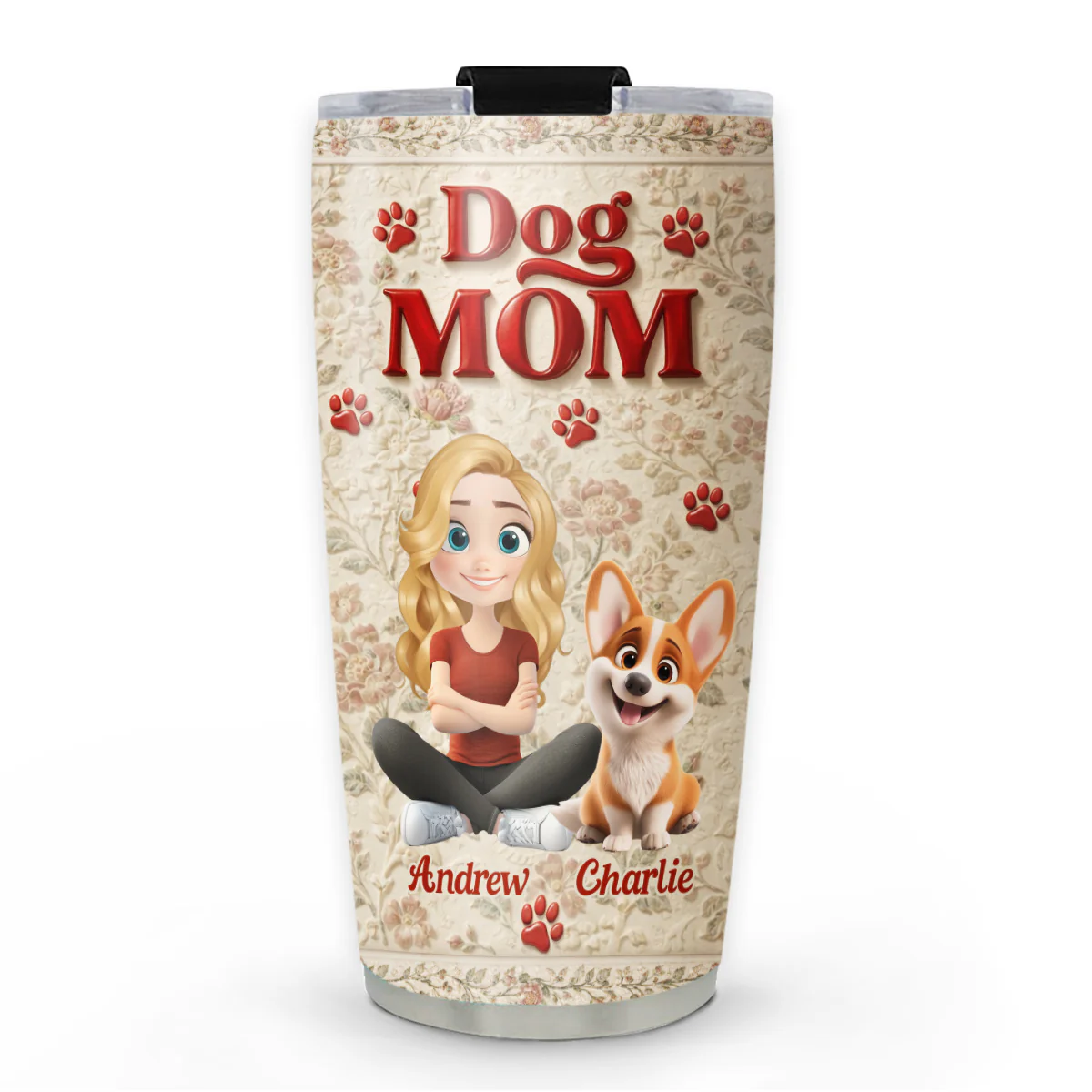 Dog Mom - Personalized Custom Tumbler