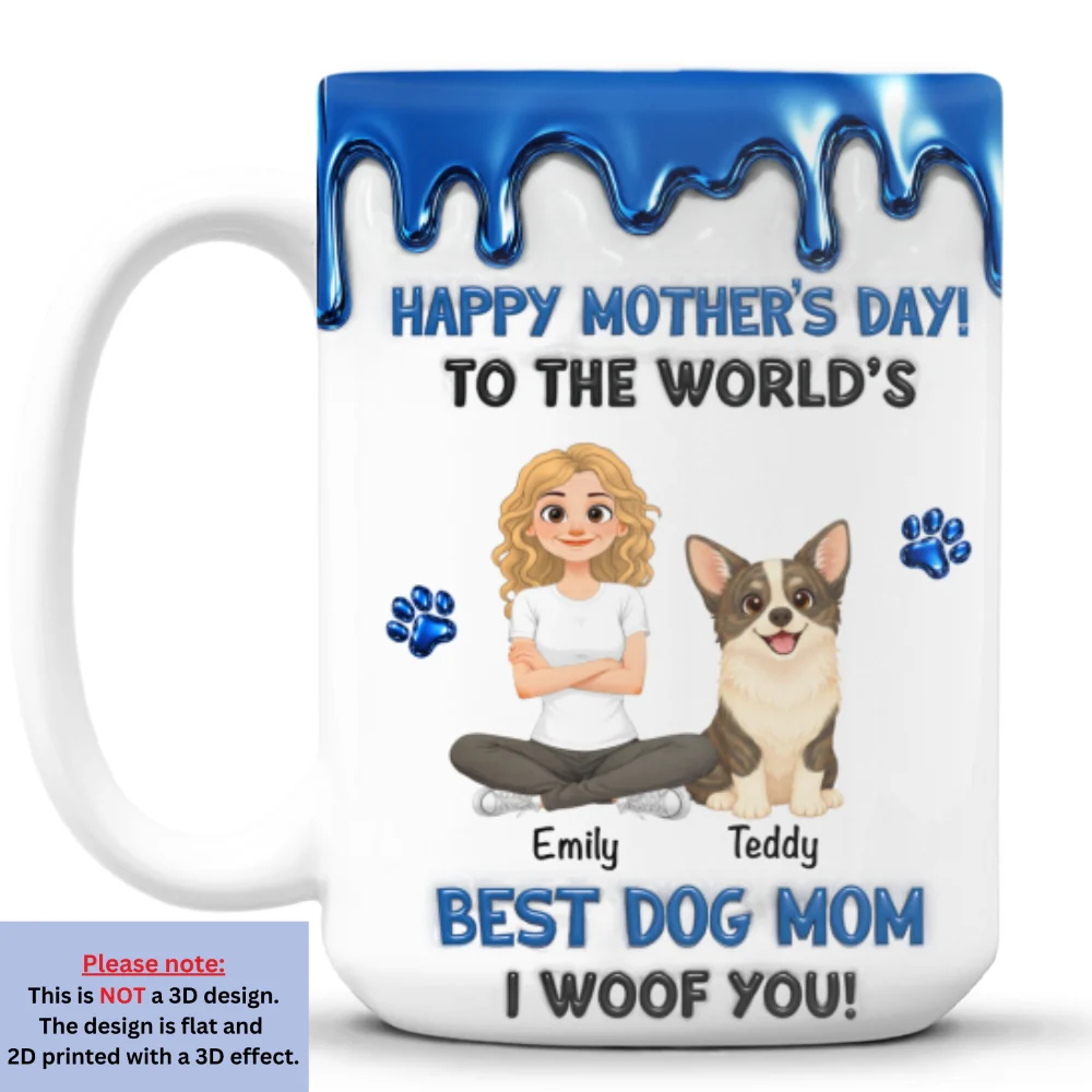 Dog Mom Special Day - Personalized Custom 3D Effect Mug - Image 9