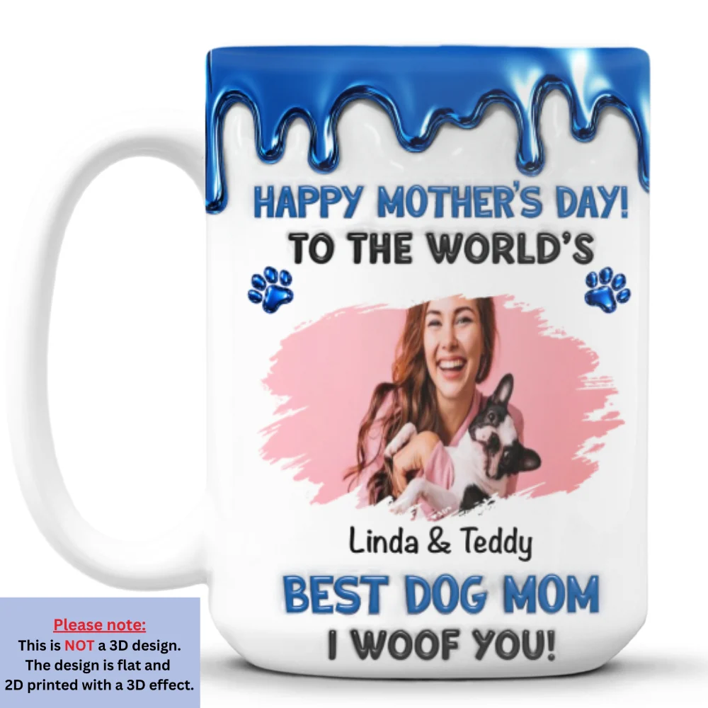 Dog Mom Special Day Photo - Personalized Custom 3D Effect Mug - Image 9