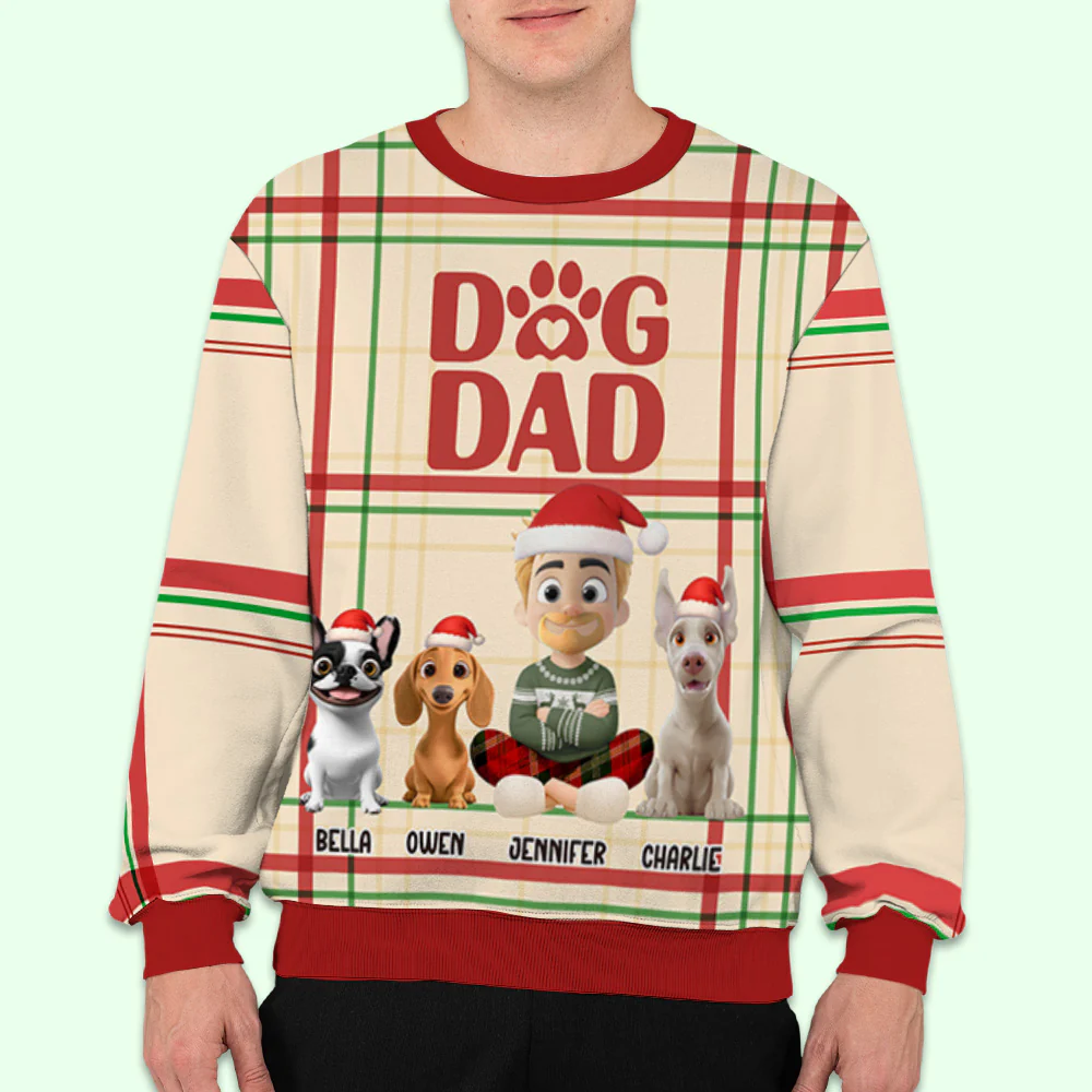 Dog Mom Square - Personalized Custom All-Over-Print Sweatshirt - Image 5