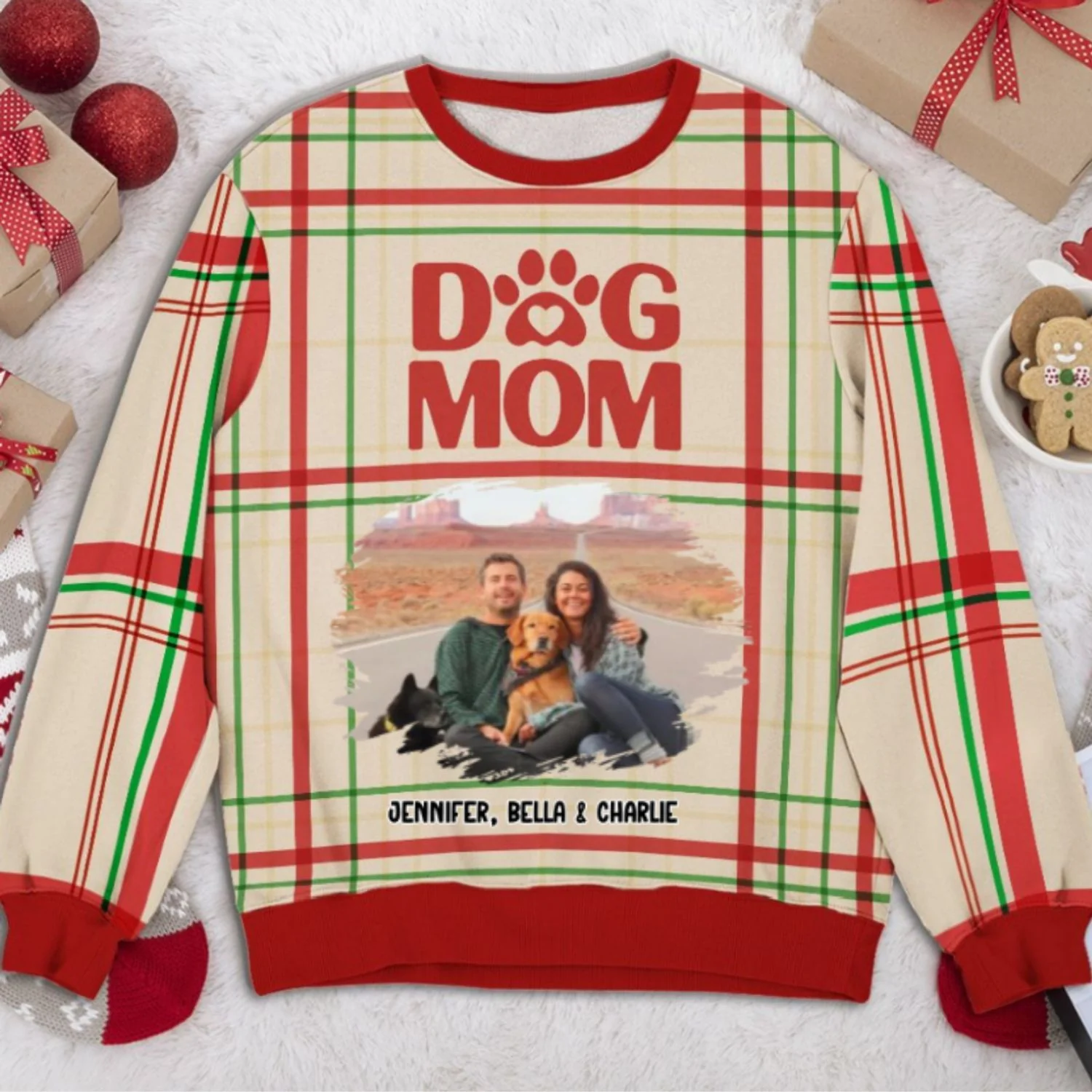 Dog Mom Square Photo - Personalized Custom All-Over-Print Sweatshirt