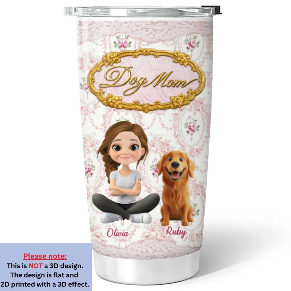 Dog Mom Vintage - Personalized Custom Tumbler - Image 6
