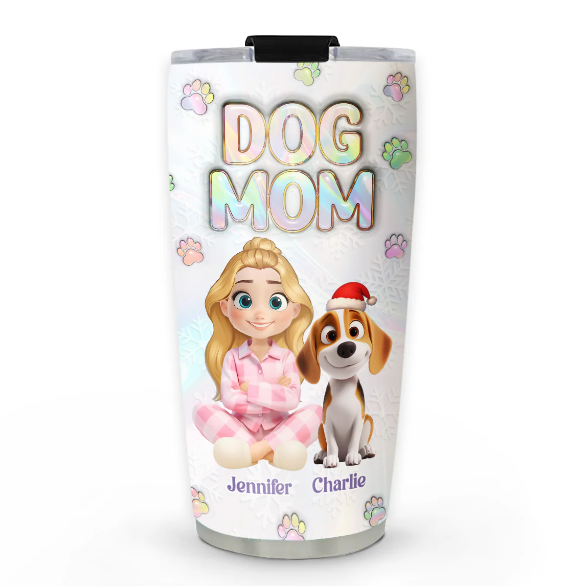 Dog Mother Of Pearl - Personalized Custom 3D Inflated Effect Tumbler