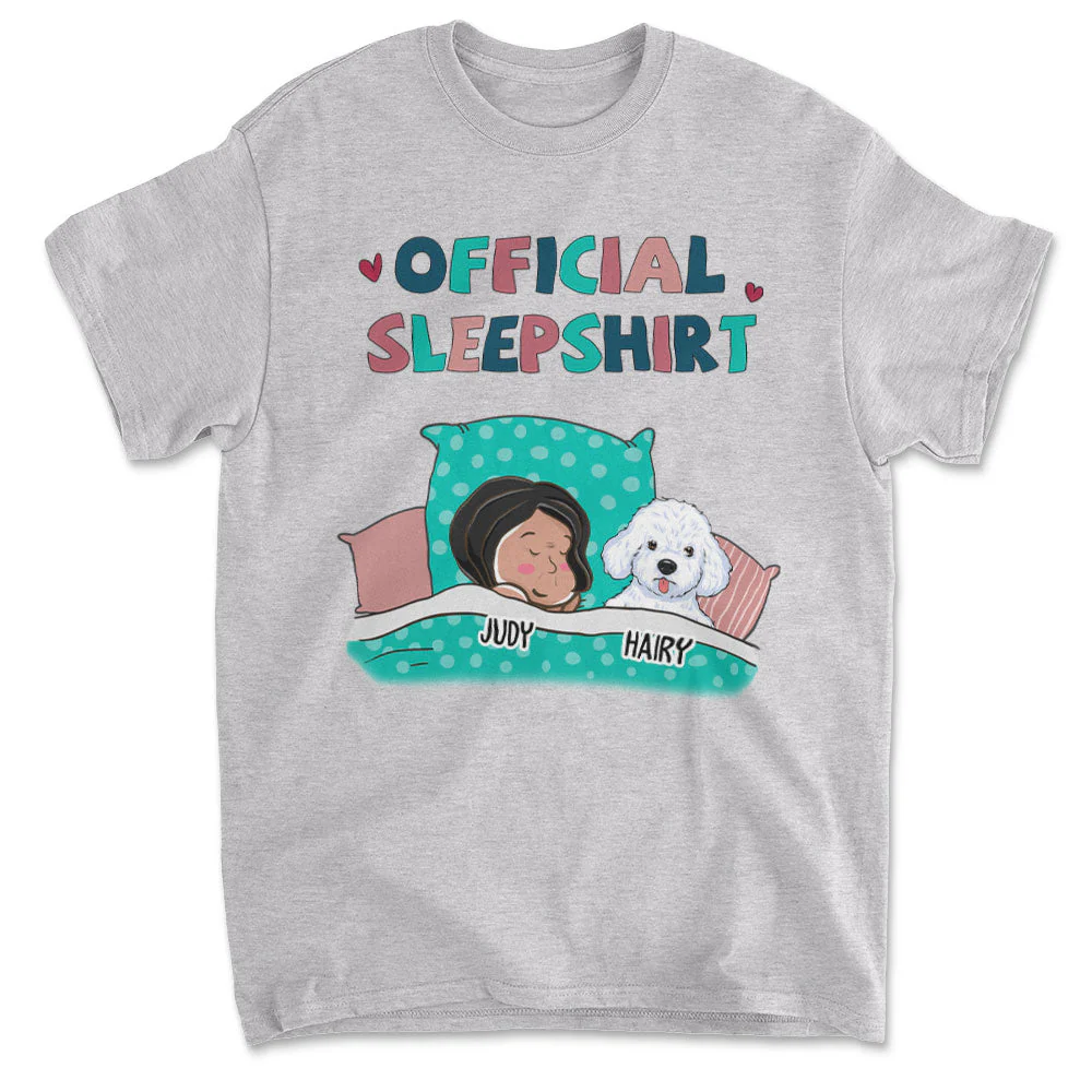 Dog Official Sleepshirt - Personalized Custom Unisex T-shirt - Image 2