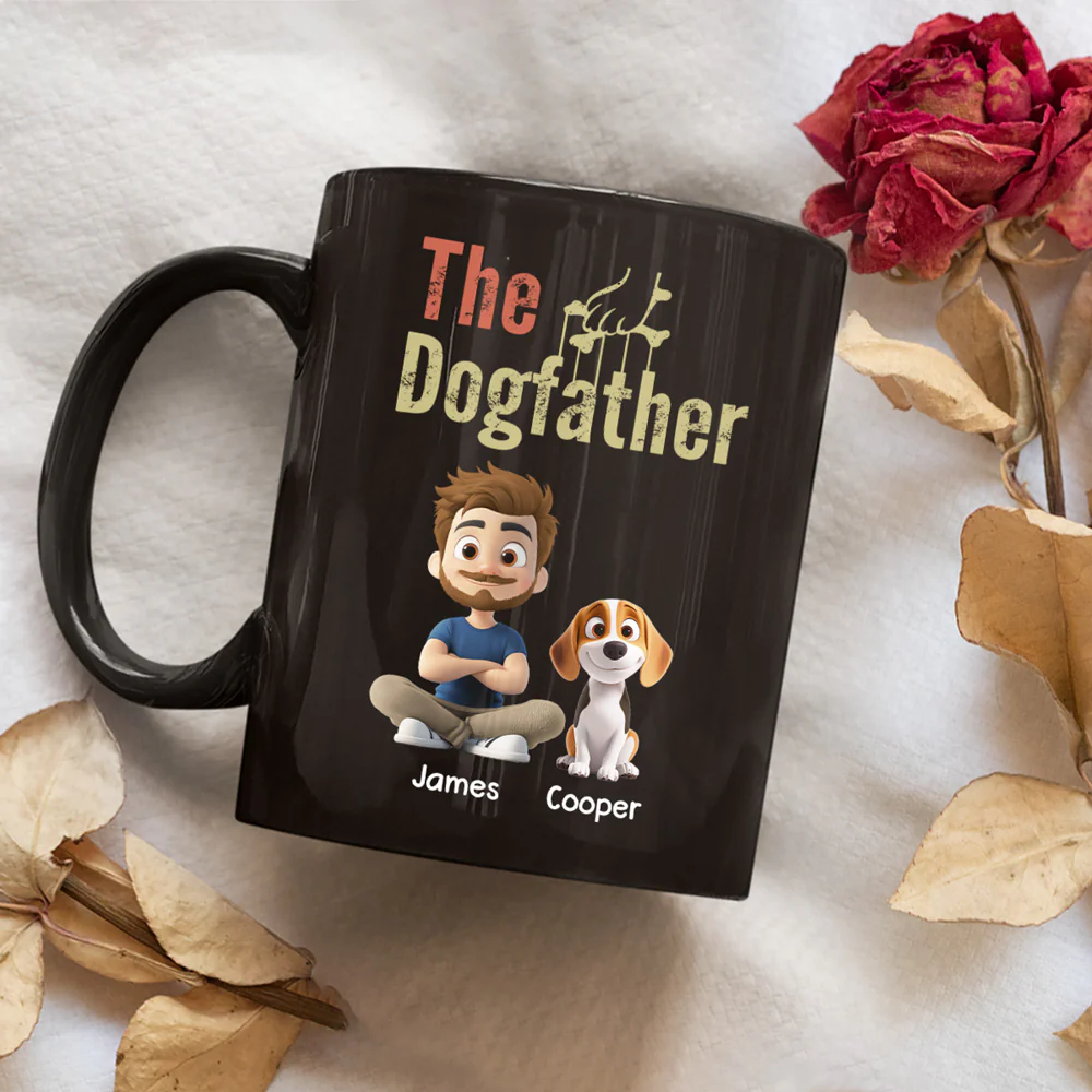Dog Parents Vintage - Personalized Custom Coffee Mug - Image 4