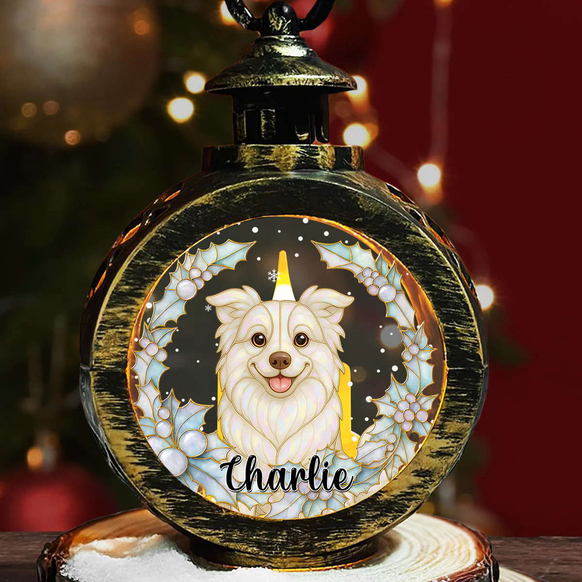 Dog Pearl - Personalized Custom Christmas Lantern