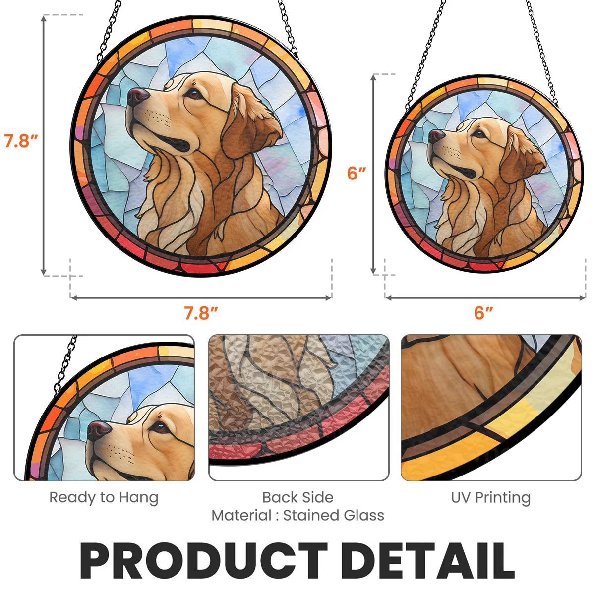 Dog Photo Version 2 - Personalized Custom Window Hanging Suncatcher - Image 3