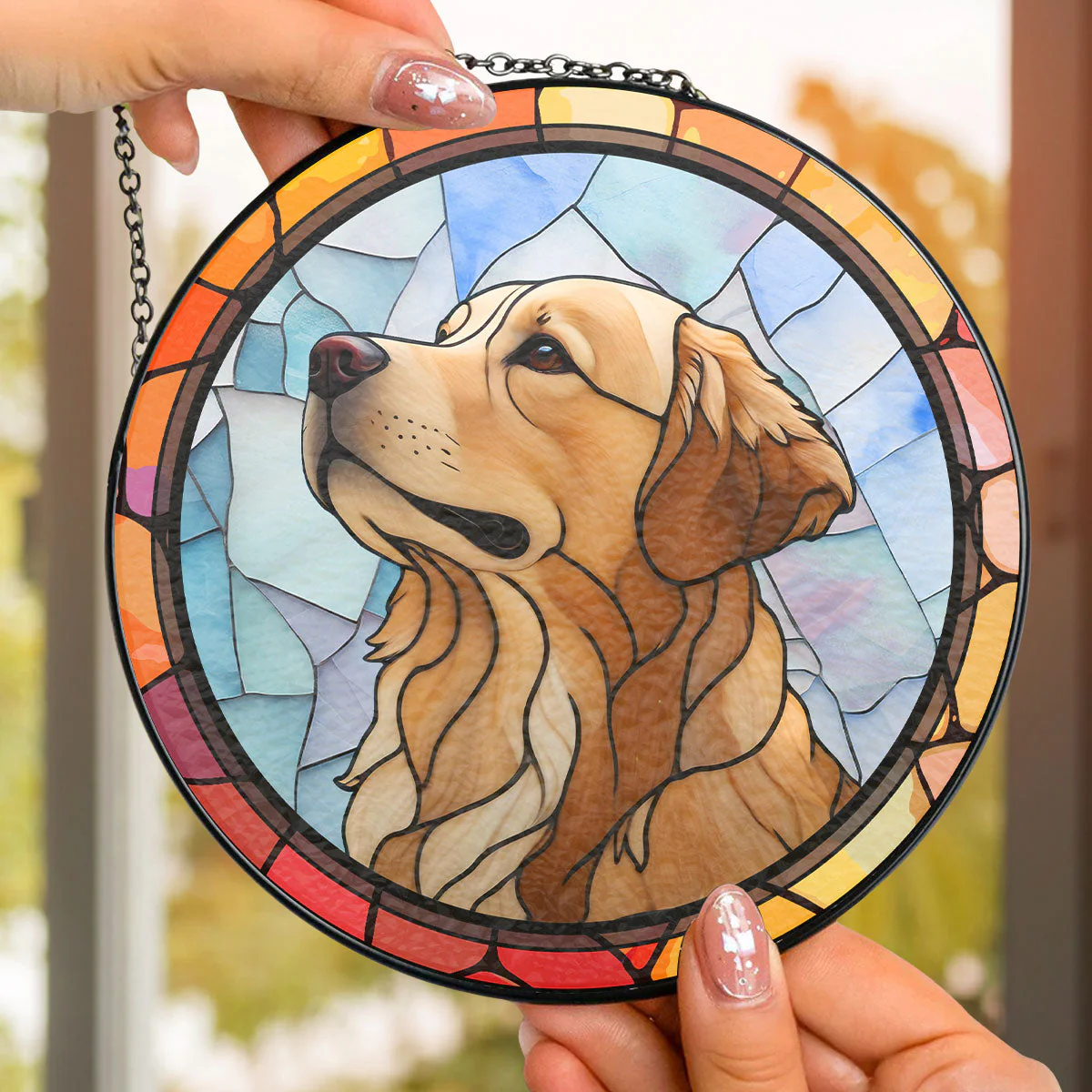 Dog Photo Version 2 - Personalized Custom Window Hanging Suncatcher - Image 5