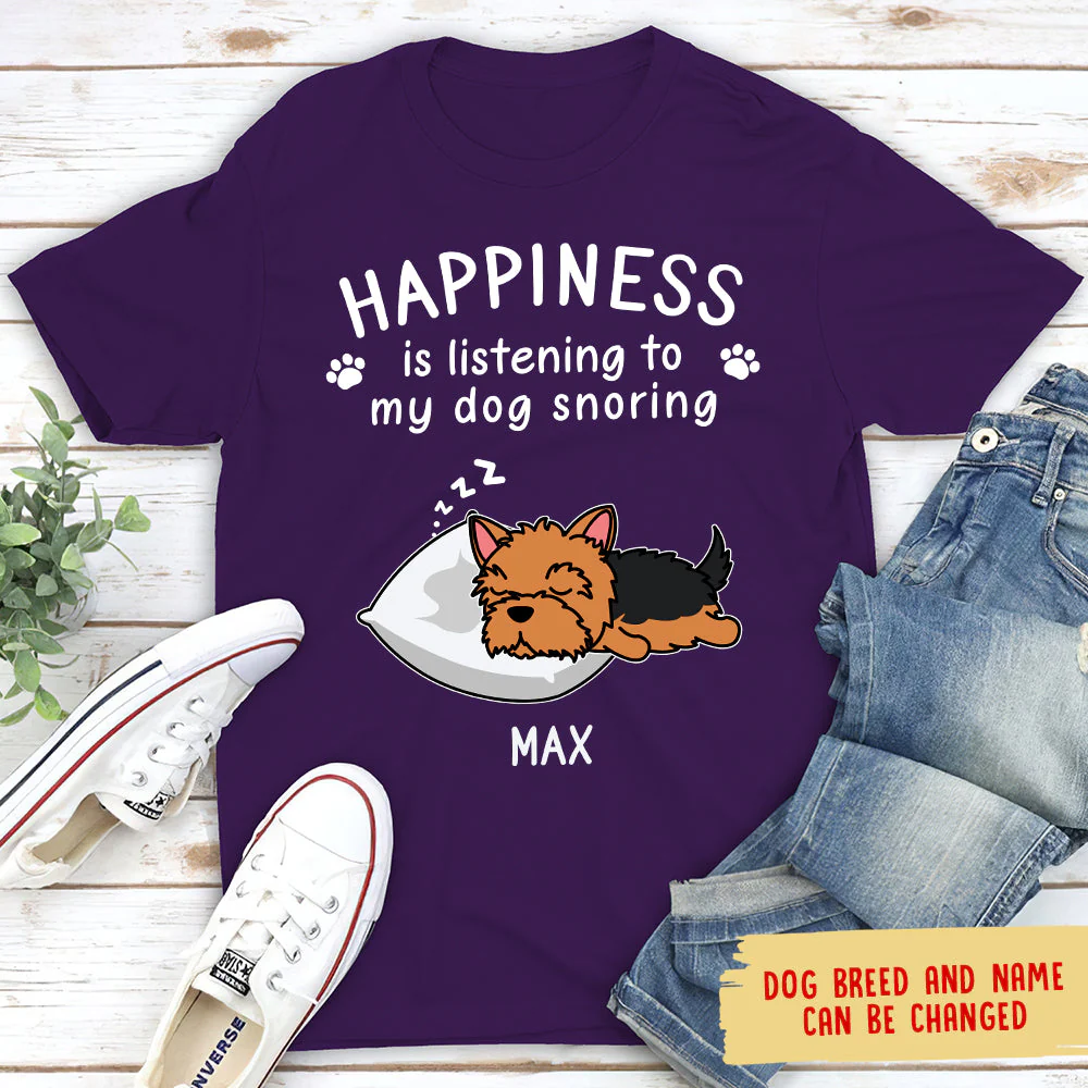 Dog Snoring - Personalized Custom Unisex T-shirt - Image 5