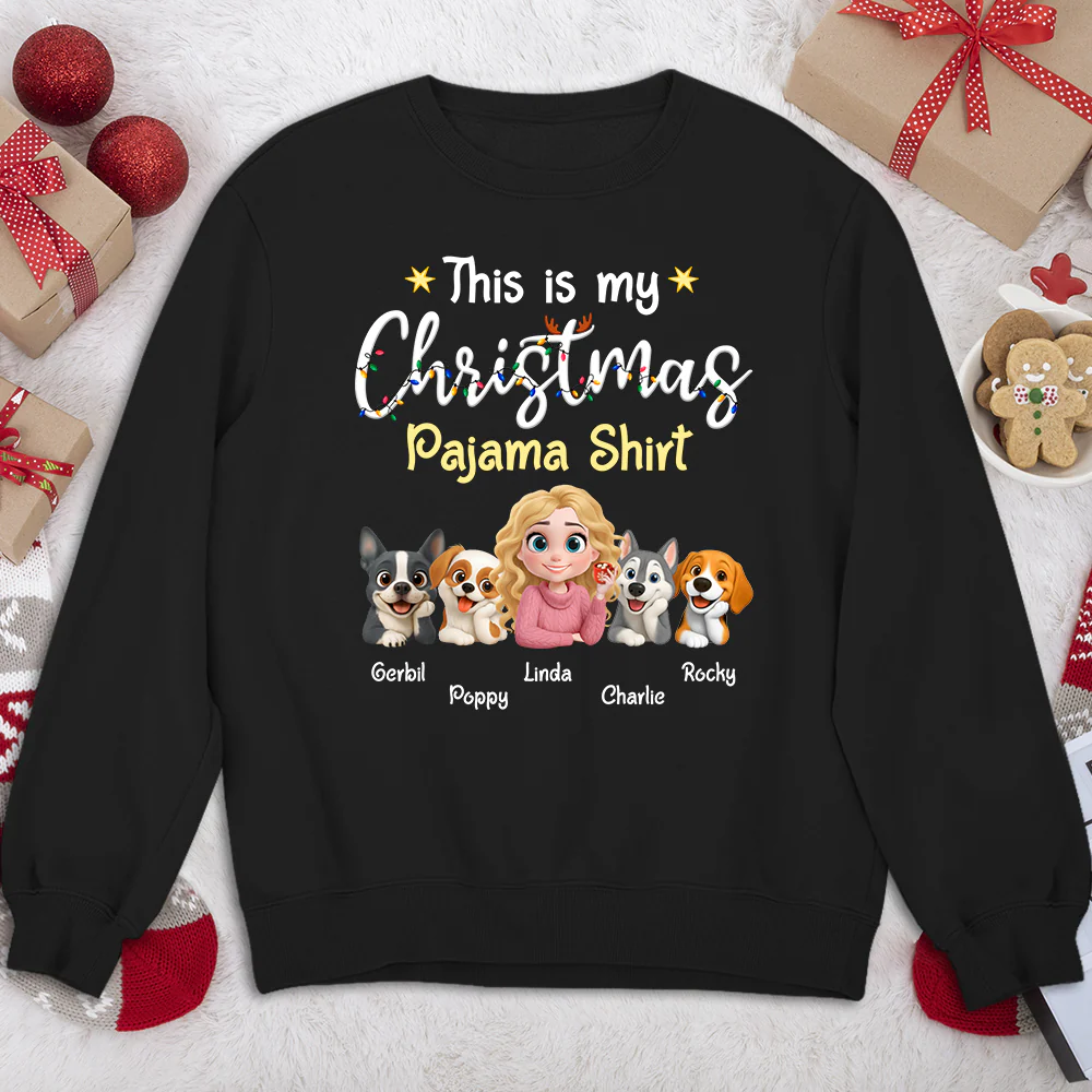 Dog Thinking With Pawjama Shirt - Personalized Custom Sweatshirt - Image 6