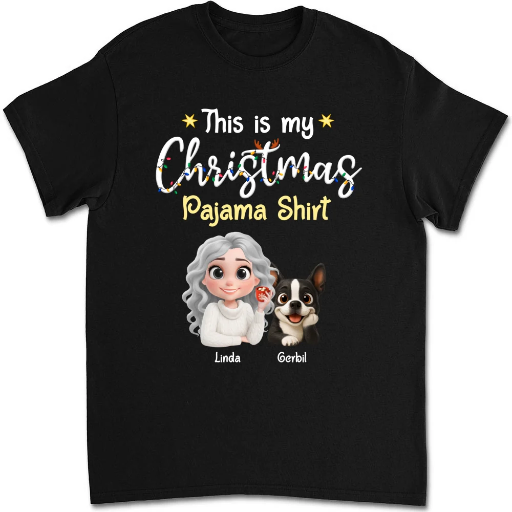 Dog Thinking With Pawjama Shirt - Personalized Custom Unisex T-shirt - Image 7