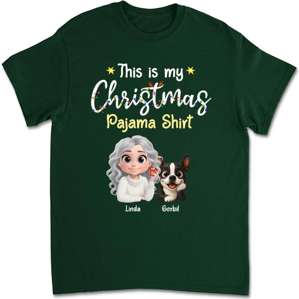 Dog Thinking With Pawjama Shirt - Personalized Custom Unisex T-shirt - Image 9