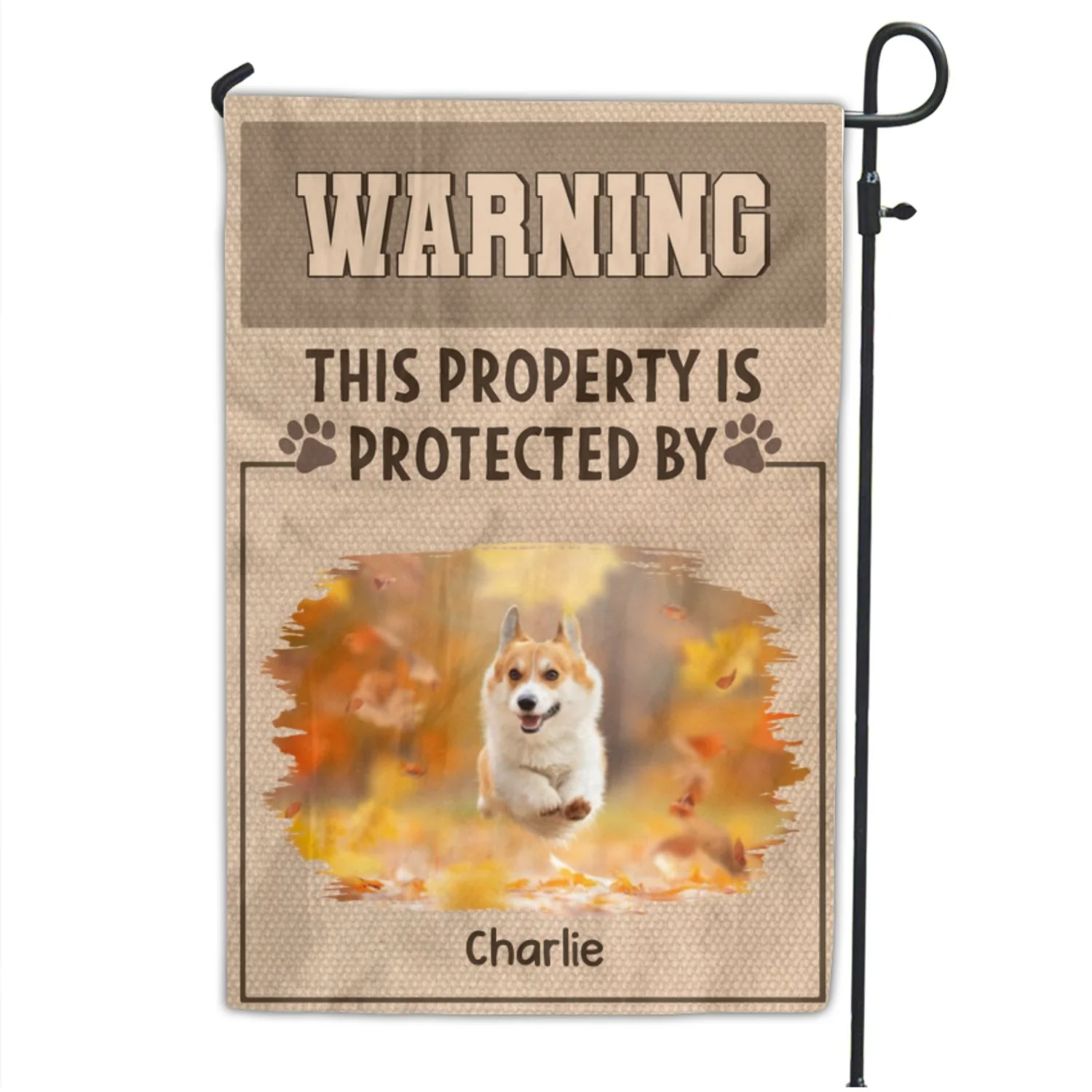 Dog Warning You Photo - Personalized Custom Flag - Image 3