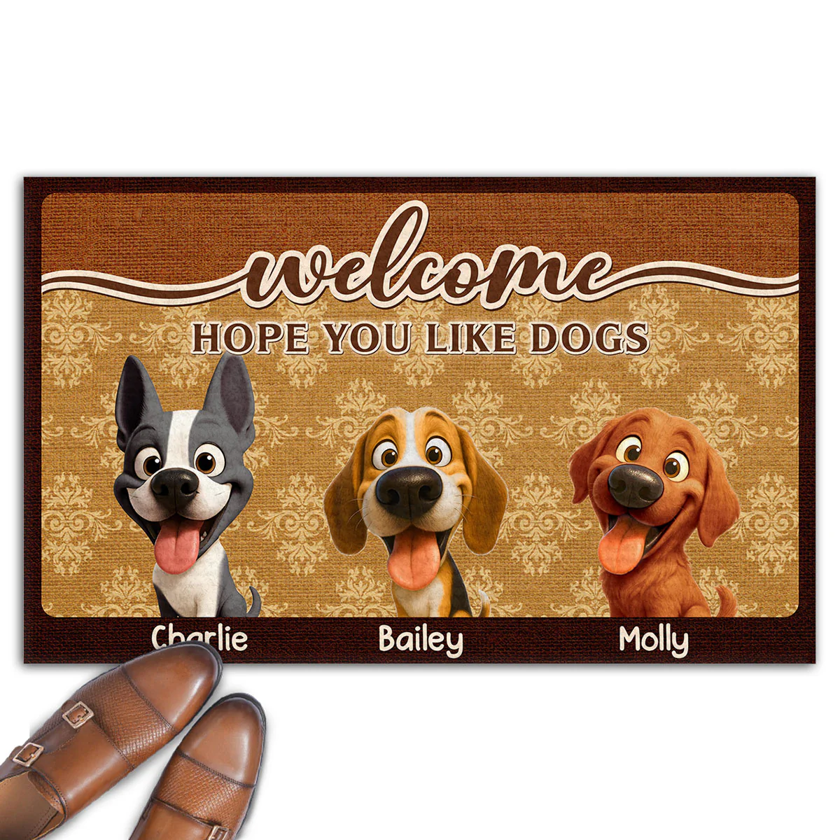 Dog Welcome You Coming - Personalized Custom Doormat