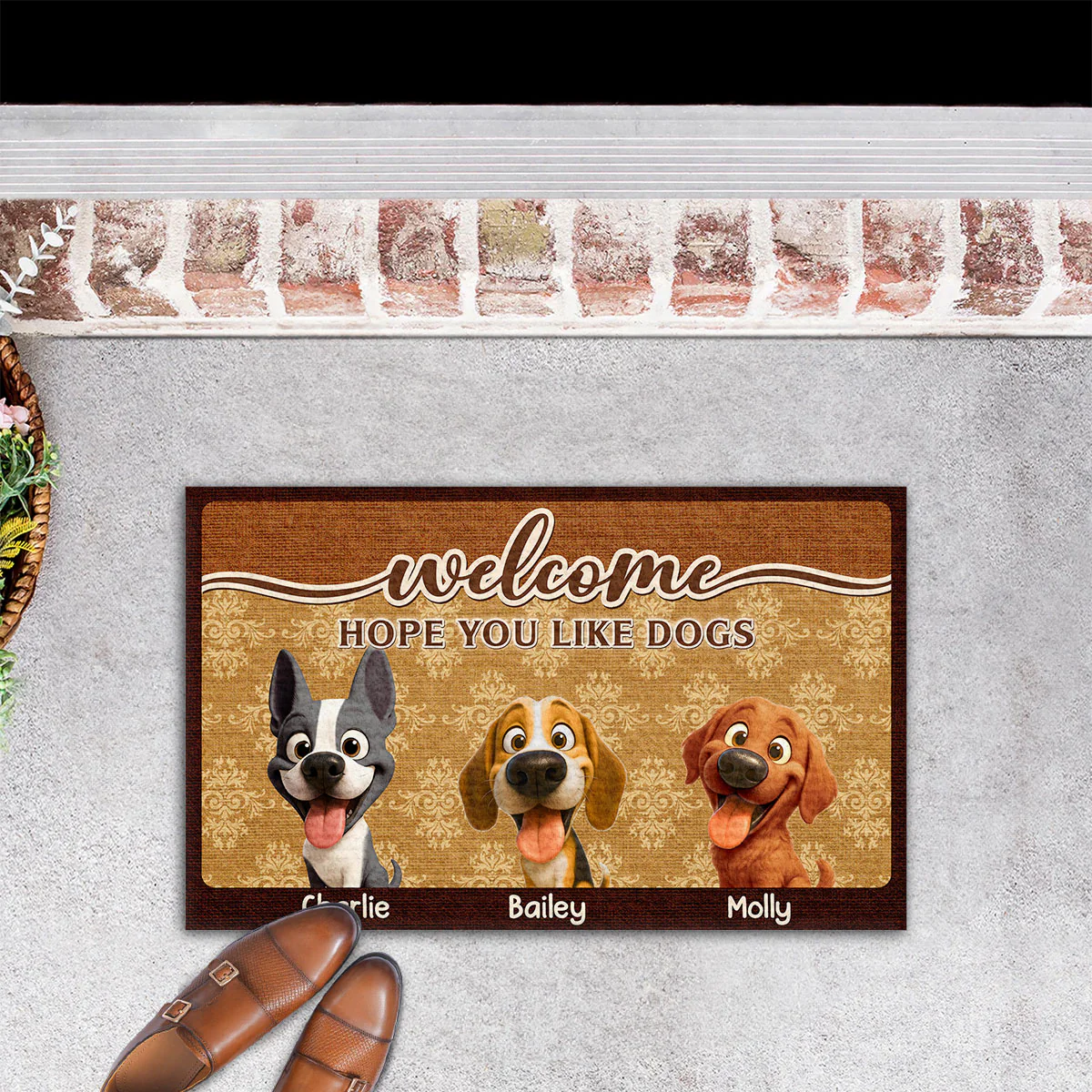 Dog Welcome You Coming - Personalized Custom Doormat - Image 4