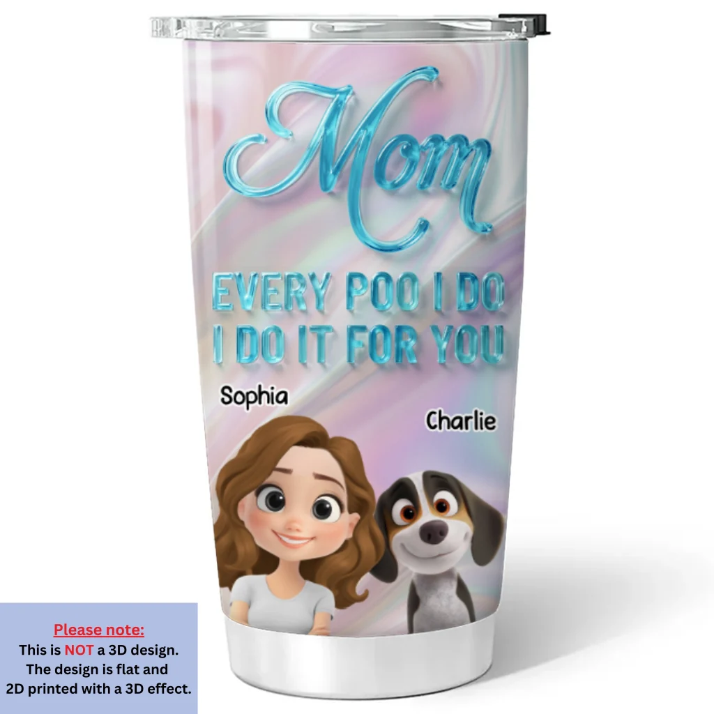 Dogs Make Me Happy - Personalized Custom 3D Effect Tumbler - Image 5