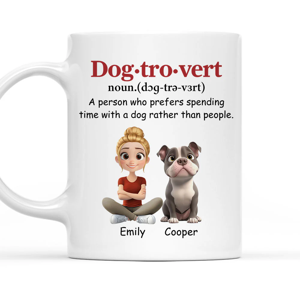 Dogtrovert Person - Personalized Custom Coffee Mug