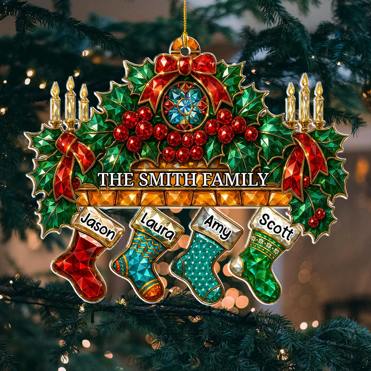 Dream Fire In Christmas - Personalized Custom Acrylic Ornament - Image 3