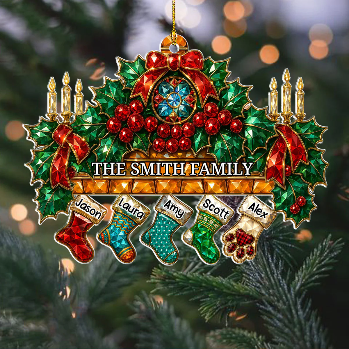 Dream Fire In Christmas - Personalized Custom Acrylic Ornament - Image 4