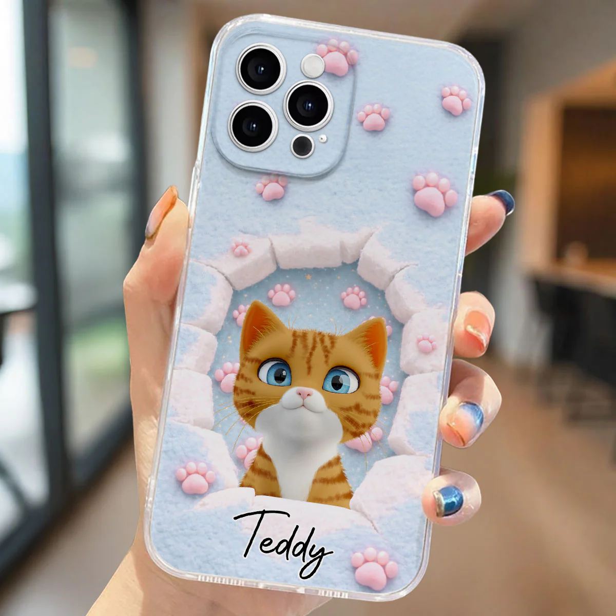 Dreaming Funny Cartoon Cats - Personalized Custom Phone Case - Image 3