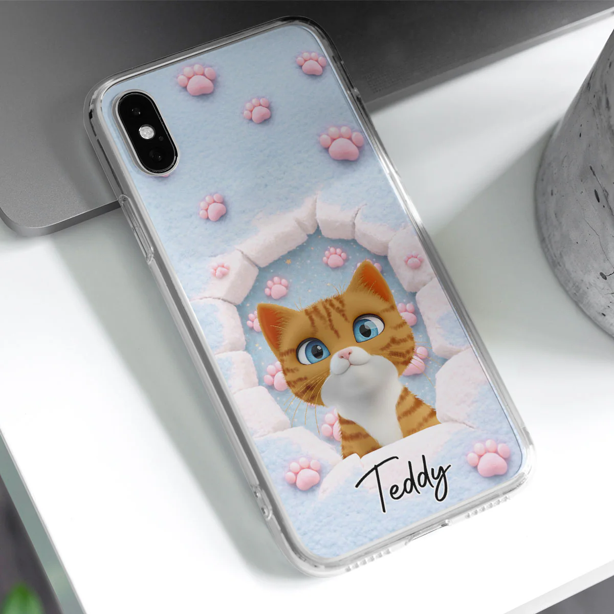 Dreaming Funny Cartoon Cats - Personalized Custom Phone Case - Image 4
