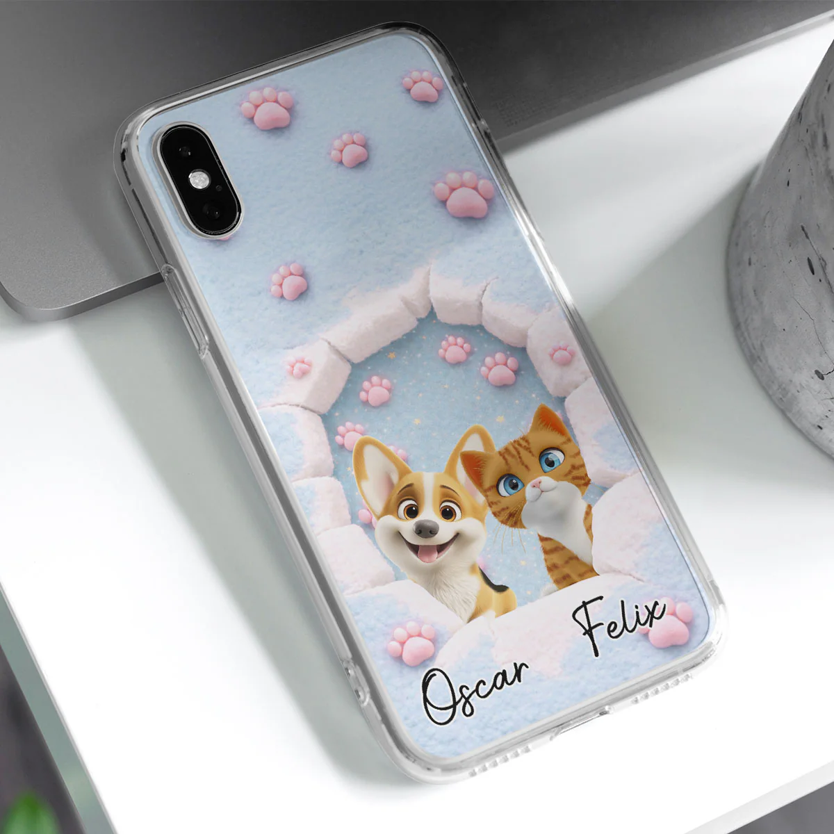 Dreaming Funny Cartoon Pets - Personalized Custom Phone Case - Image 3