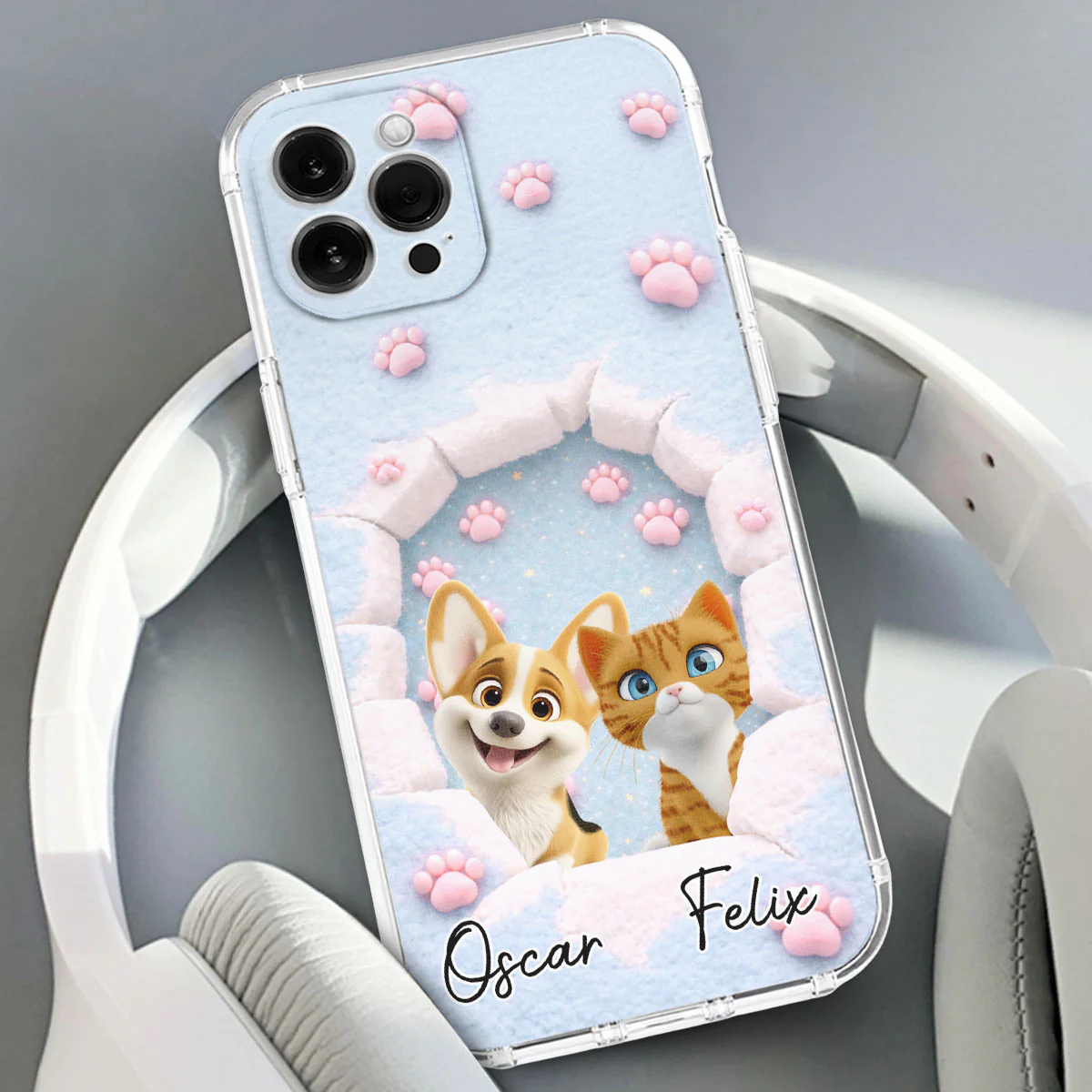Dreaming Funny Cartoon Pets - Personalized Custom Phone Case - Image 4