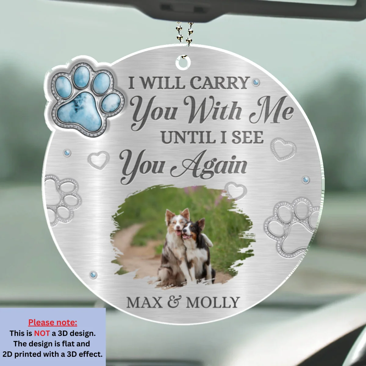 Drive Safe I Love You Photo - Personalized Custom 3D Effect Car Ornament - Image 2