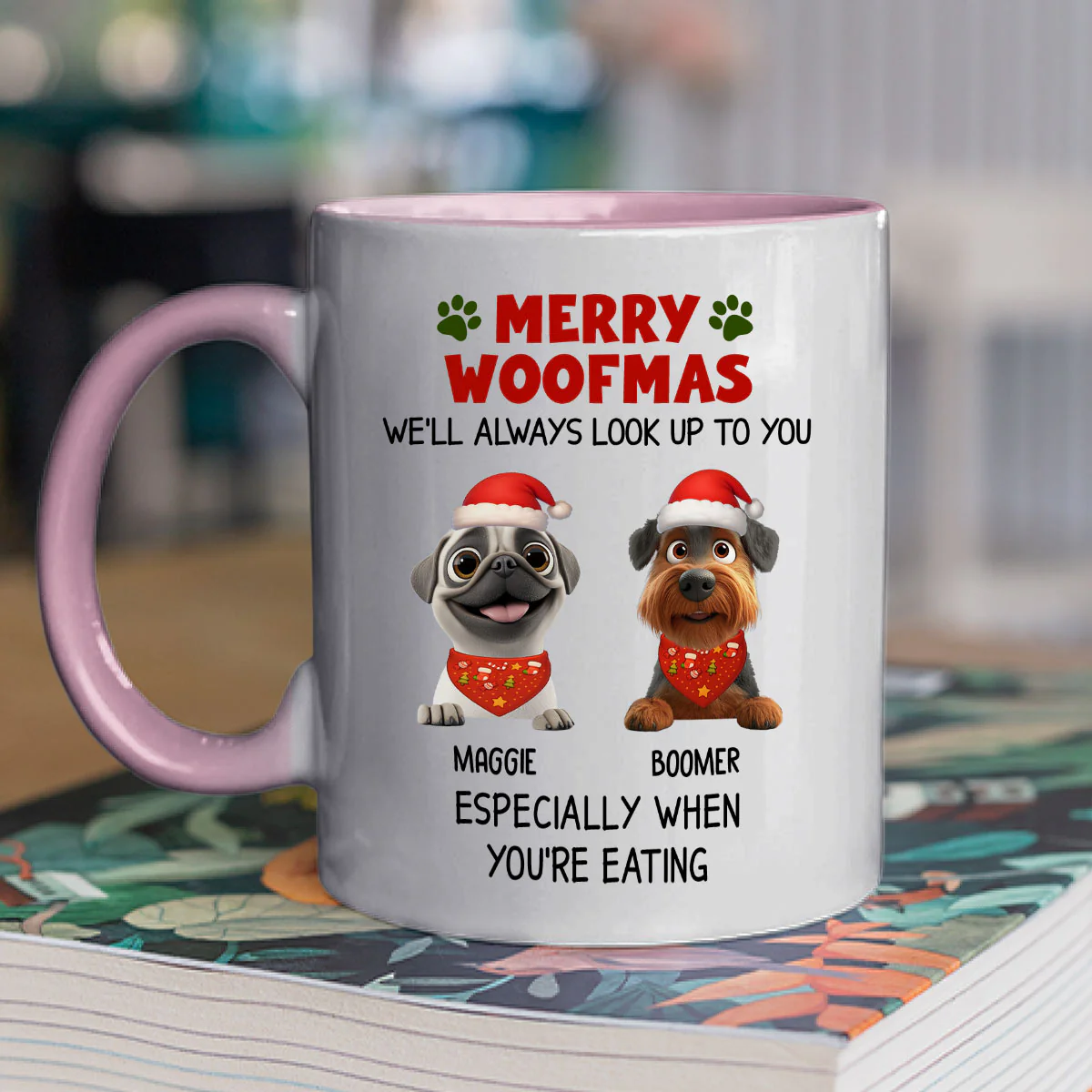 Especially When You Are Eating Christmas - Personalized Custom Accent Mug - Image 2