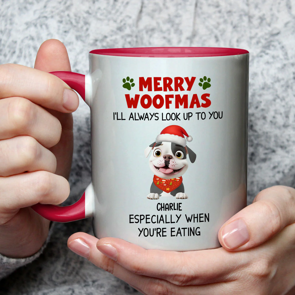 Especially When You Are Eating Christmas - Personalized Custom Accent Mug - Image 3