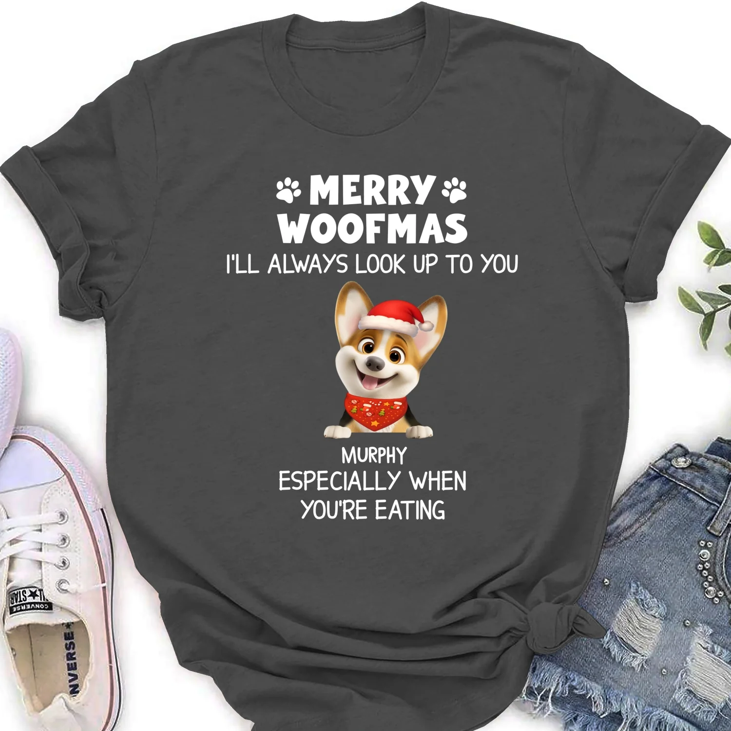 Especially When You Are Eating Christmas - Personalized Custom Women's T-Shirt - Image 10