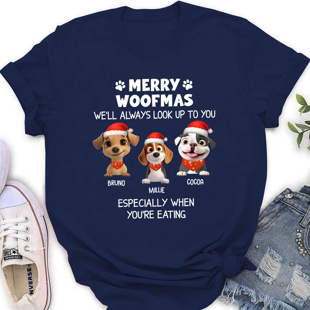 Especially When You Are Eating Christmas - Personalized Custom Women's T-Shirt - Image 2
