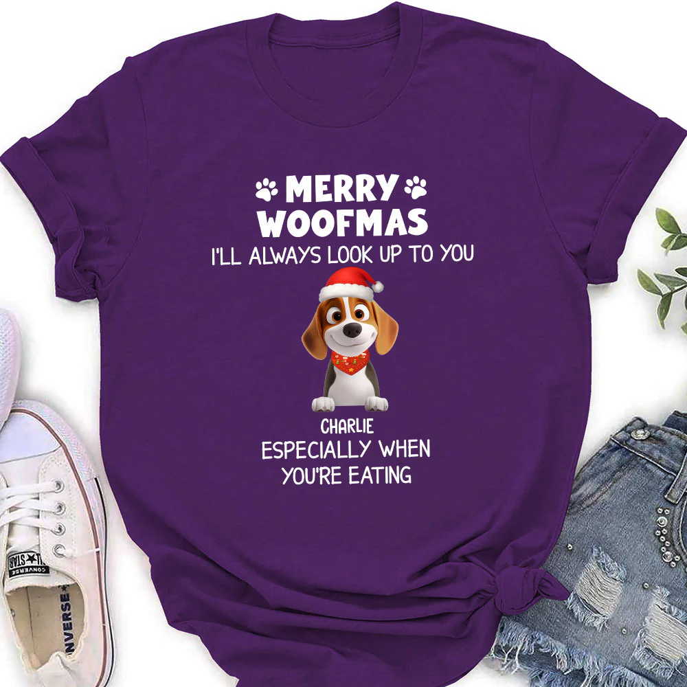 Especially When You Are Eating Christmas - Personalized Custom Women's T-Shirt - Image 4