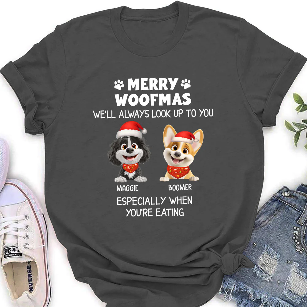 Especially When You Are Eating Christmas - Personalized Custom Women's T-Shirt - Image 5