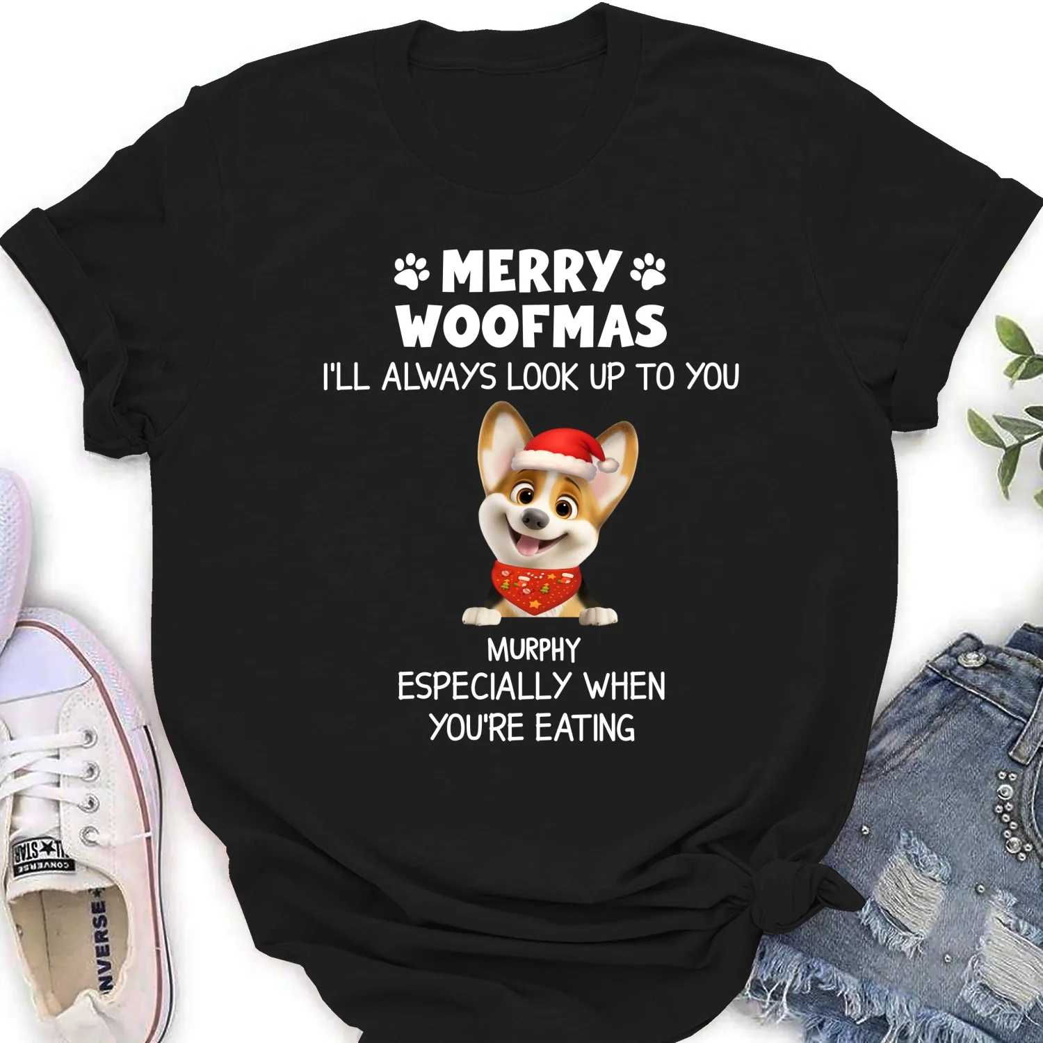 Especially When You Are Eating Christmas - Personalized Custom Women's T-Shirt - Image 6