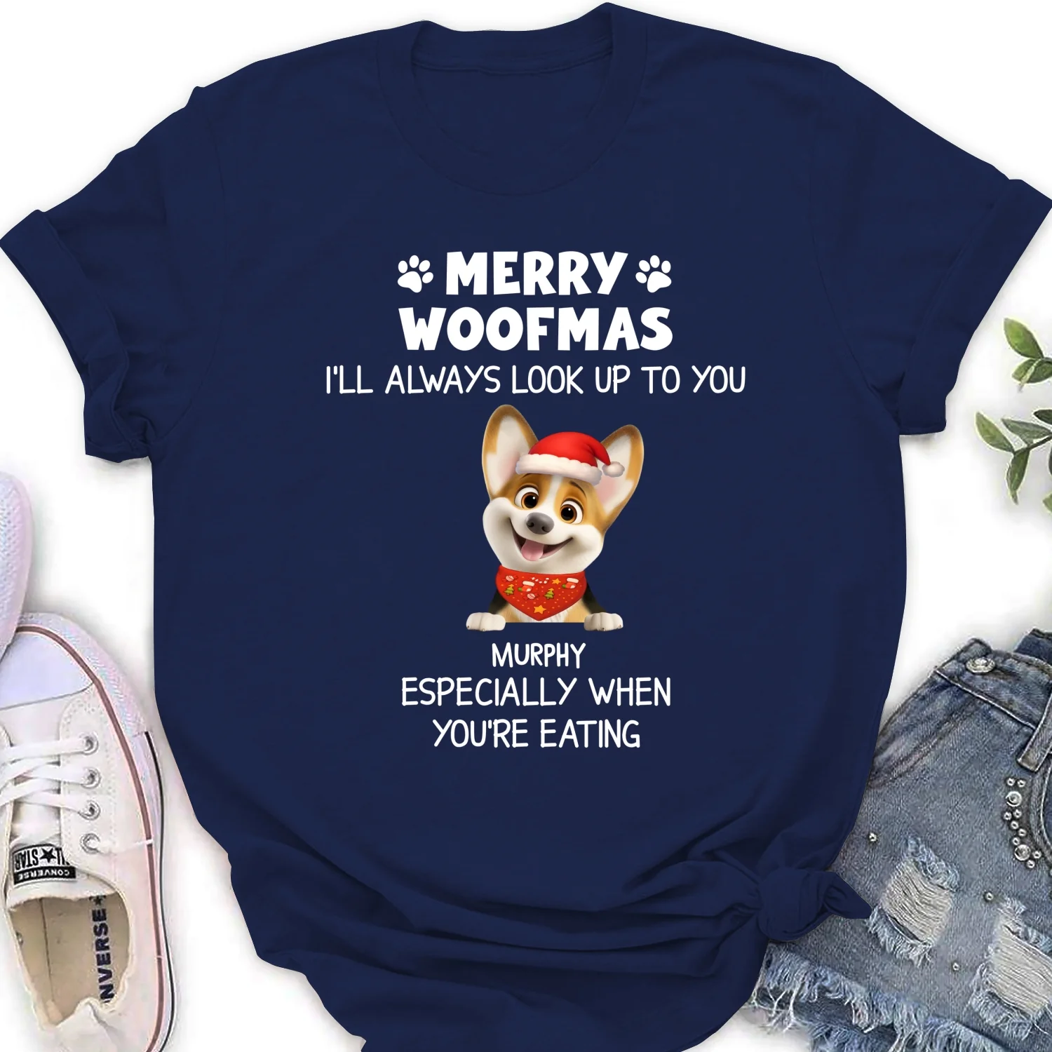 Especially When You Are Eating Christmas - Personalized Custom Women's T-Shirt - Image 7