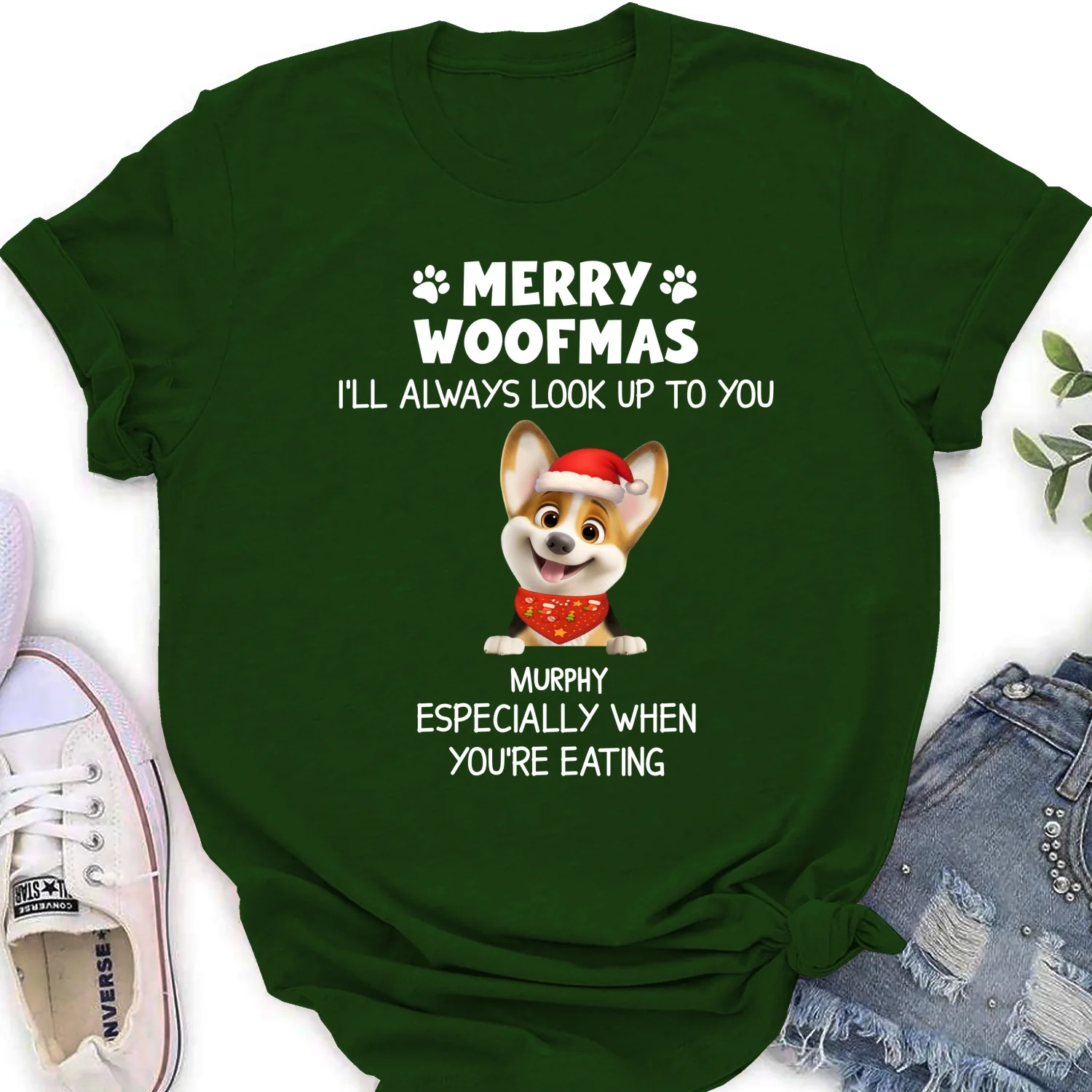 Especially When You Are Eating Christmas - Personalized Custom Women's T-Shirt - Image 8