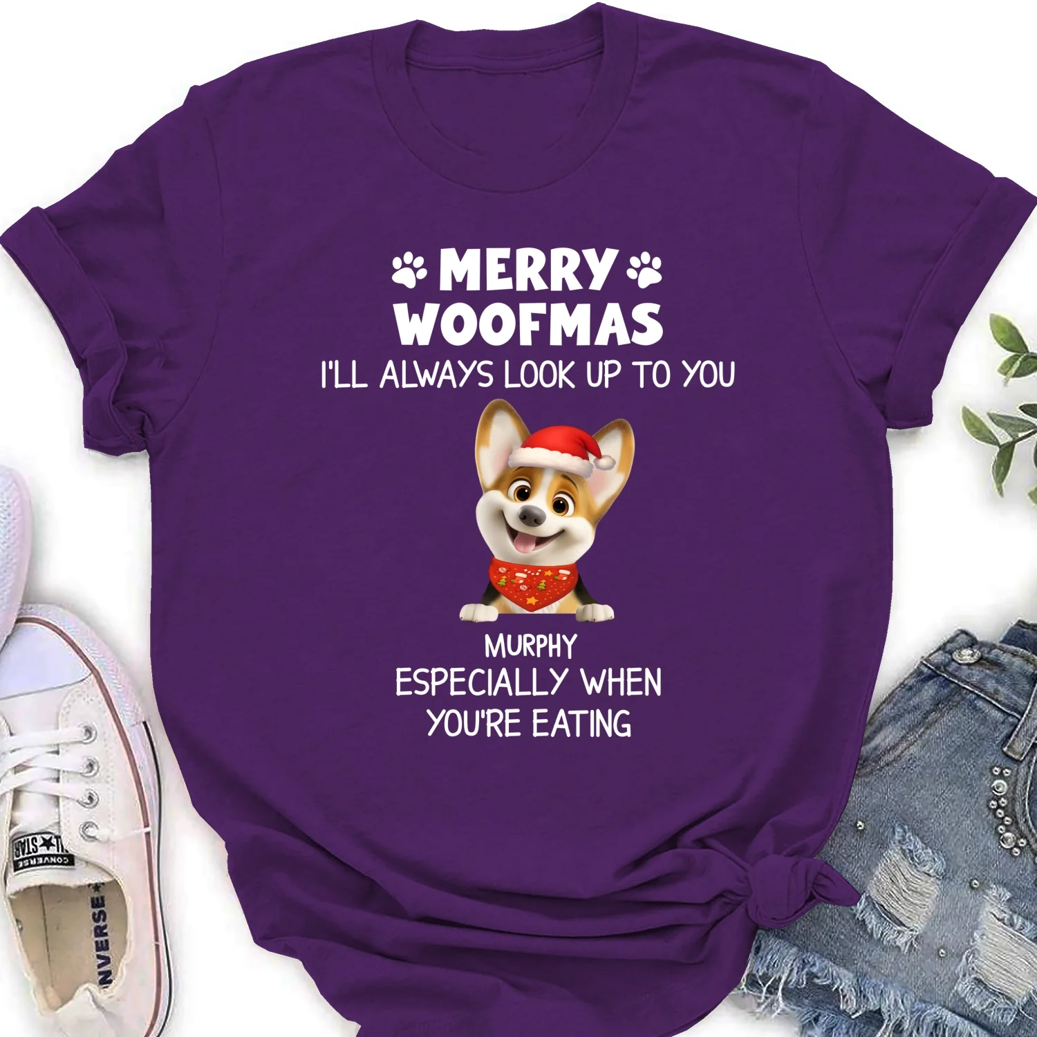 Especially When You Are Eating Christmas - Personalized Custom Women's T-Shirt - Image 9