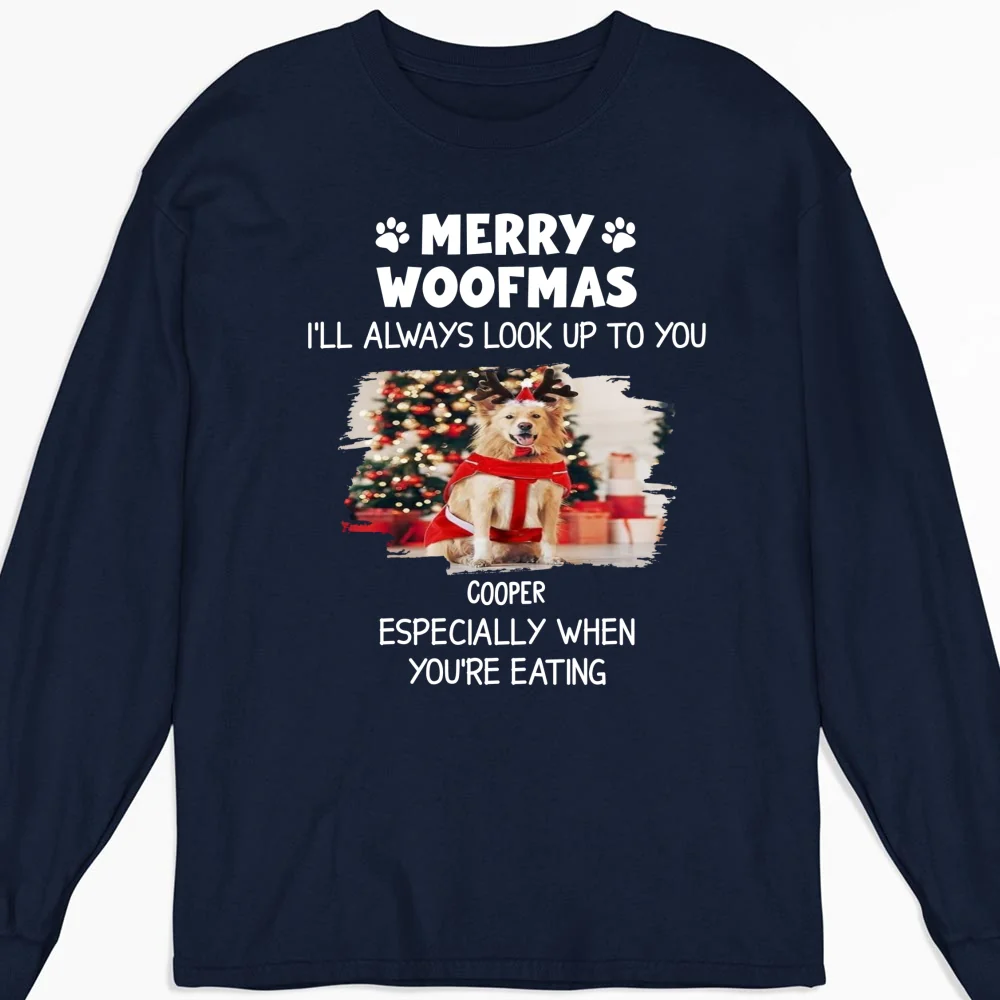 Especially When You Are Eating Christmas Photo - Personalized Custom Long Sleeve T-Shirt - Image 4