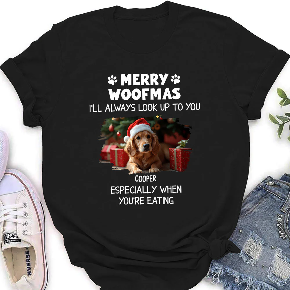 Especially When You Are Eating Christmas Photo - Personalized Custom Women's T-Shirt