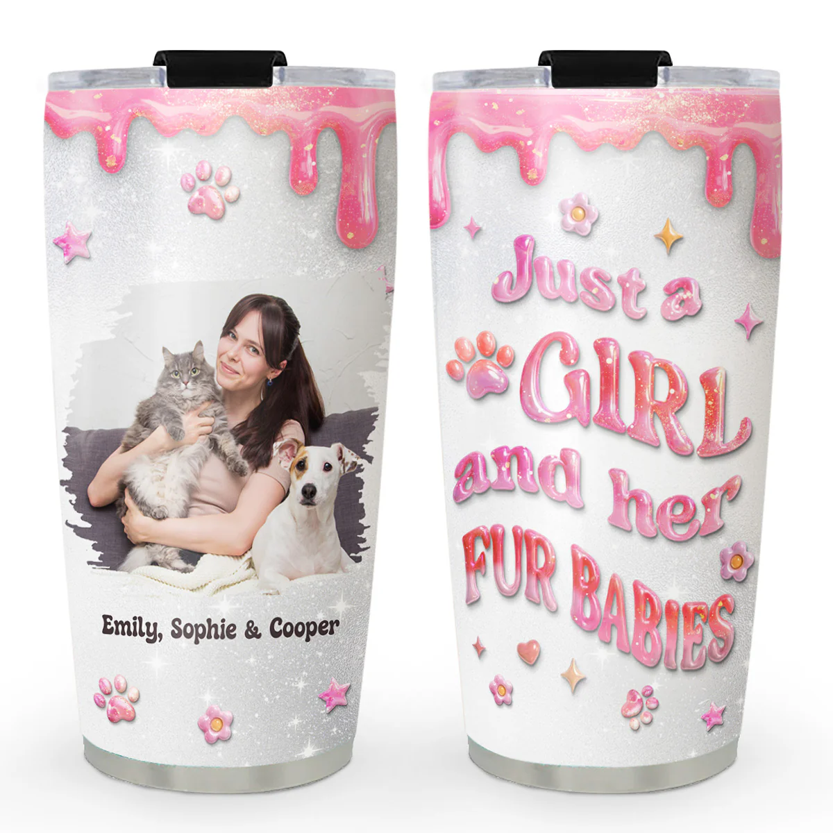 Every Day Is A Nice Day With My Babies Photo - Personalized Custom 3D Effect Tumbler