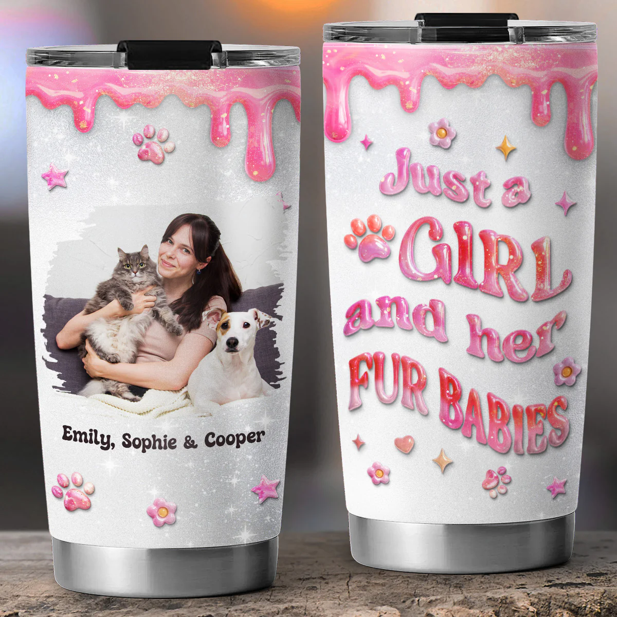 Every Day Is A Nice Day With My Babies Photo - Personalized Custom 3D Effect Tumbler - Image 2